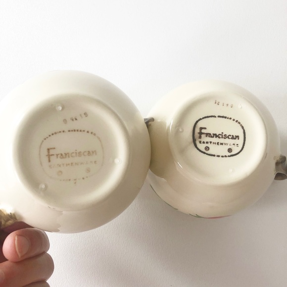 Vintage Franciscan Desert Rose Creamer & Sugar Set - Picture 12 of 14